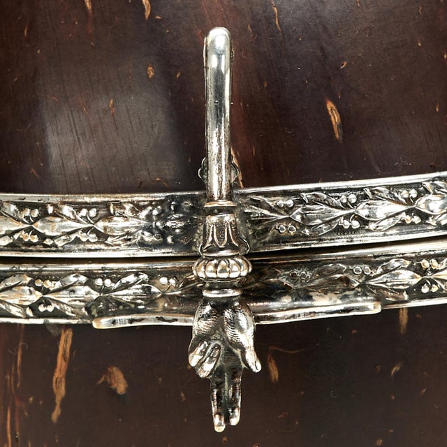 Antique Anglo Indian Coconut and Metal Box For Sale - Image 9 of 12