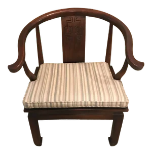 Vintage Mid Century Wood James Mont Style Ming Chair