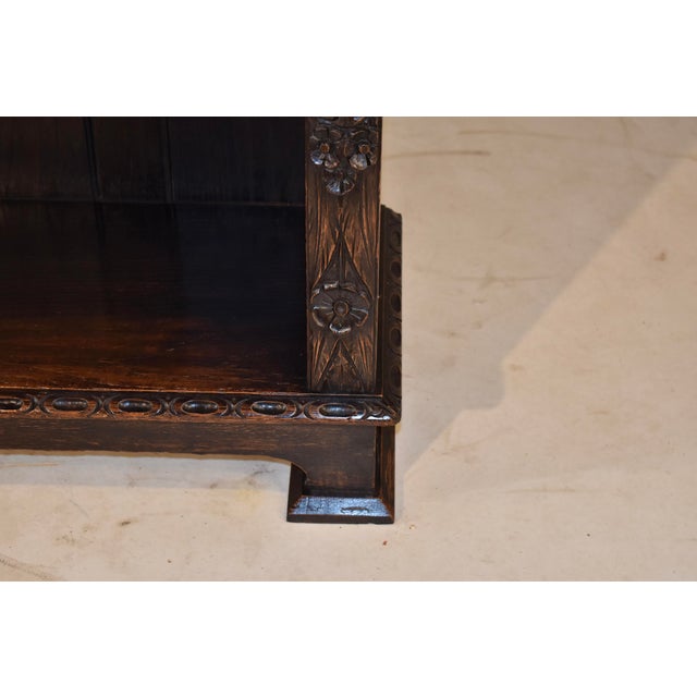 19th Century English Oak Tall Carved Bookcase For Sale - Image 10 of 10