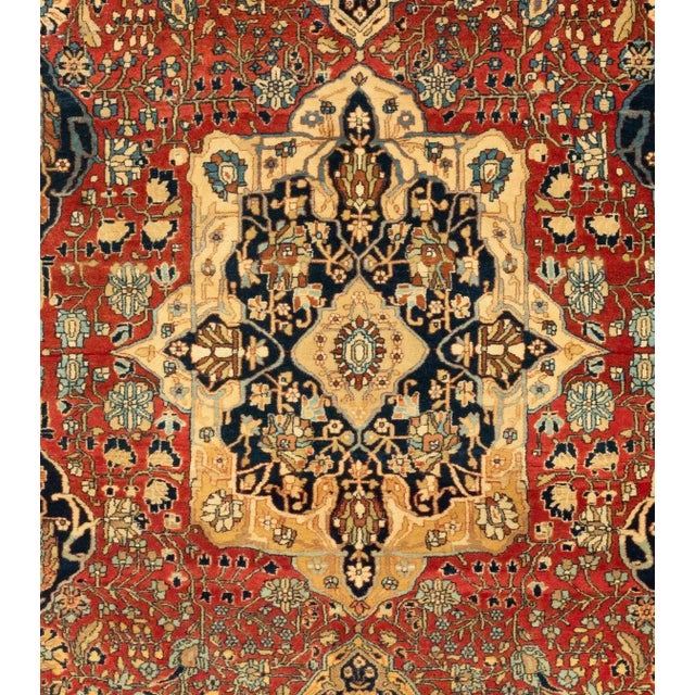 Antique Kashan carpets are among the finest Persian rugs. They are woven in workshops of the city of Kashan, in north...