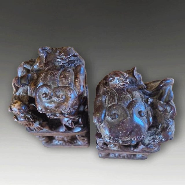 Stone Qing Dynasty Chinese Carved Soapstone Buddhist Lion Seals, 1820 For Sale - Image 7 of 9