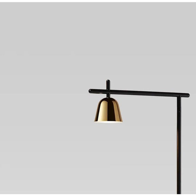 Black Matte and Golden Glossy Cup Lighto P Floor Lamp by Jaime Hayon for Parachilna For Sale - Image 6 of 11