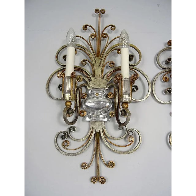 Silver Vintage Italian Wall Lights from Banci Firenze, 1950s, Set of 2 For Sale - Image 8 of 11