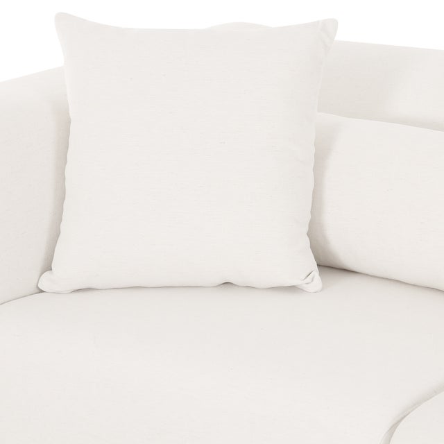 Tarra Cream Chenille Modular Sofa For Sale - Image 4 of 5