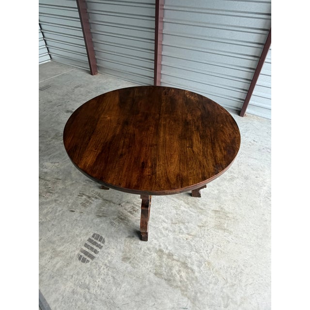 Antique Spanish Revival Round Table For Sale - Image 12 of 12