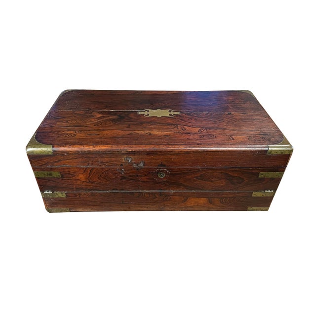 Late 19th Century Early to Mid-1800s English Rosewood “Slope Box” Aka Campaign Desk For Sale - Image 5 of 17
