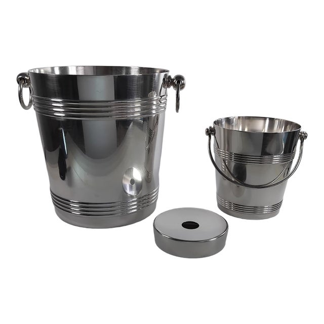 1950s Christofle "Biarritz" Model Ice Bucket and Champagne Cooler For Sale