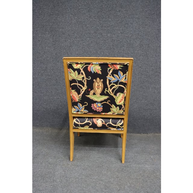 Stickley Fine Upholstery Gilt Lounge Chair in Brunschwig & Fils Les Touches Bengal Fabric For Sale - Image 13 of 15