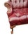 Maroon 1990s Chesterfield Leather Wingback Chair With a Matching Ottoman by Ethan Allen For Sale - Image 8 of 12