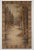 A Japanese hand-embroidered panel from the second half of the 19th century with an impressive landscape motif of the path...