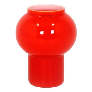 Vintage Red Glass Table Lamp attributed to Štěpán Tabery, Former Czechoslovakia, 1970s For Sale