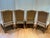 Kreiss Rousseau Dining Side Chairs-Upholstered w/Suede Backs, 3.5 yards w/strip nail heads, Finish is Monarch, set of (4)...