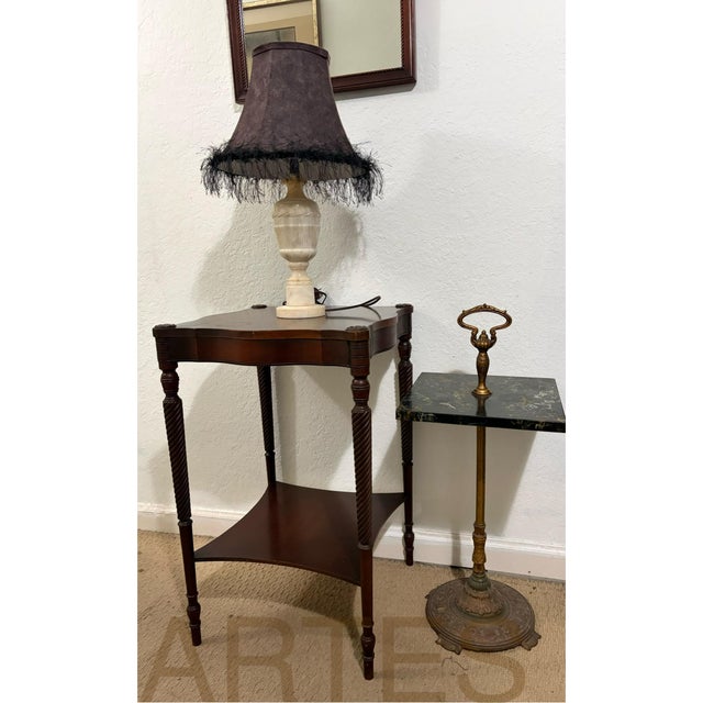 Brown 1940s American Mahogany Side Table For Sale - Image 8 of 8