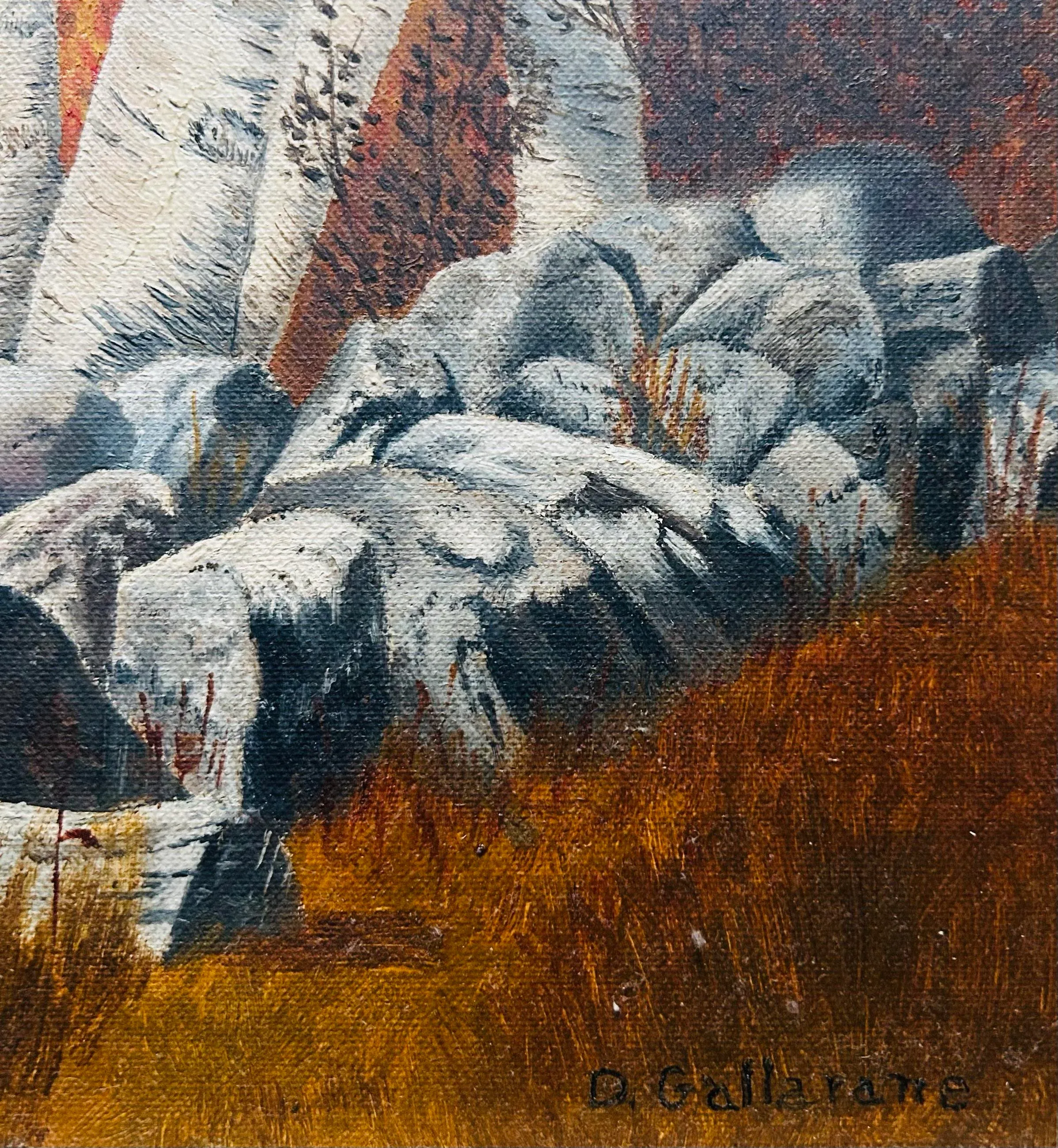 1966 Vintage Original Oil Painting Landscape of Mt. Chocorua New