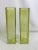 This Pair of MCM Vintage Hand-Blown Art Glass Vases are 10" H x 2.5" W x 2.5" D and are Elegantly Designed in a Glossy...