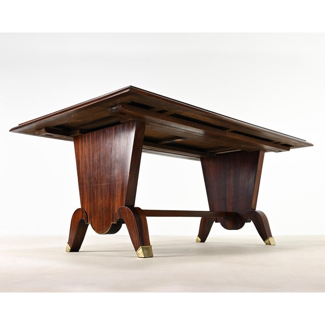 Vintage French Art Deco Rosewood Dining Table, 1930 For Sale - Image 6 of 17