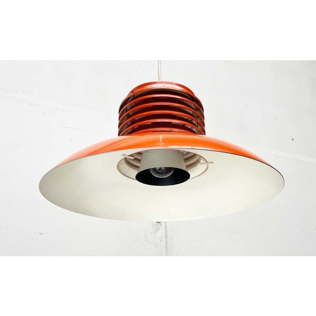 Mid-Century Modern German Space Age Orange Pendant Lamp, 1960s For Sale - Image 17 of 18