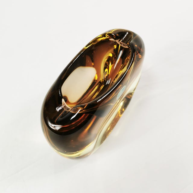 Vintage Art Glass Ashtray by Miloslav Klinger, Czechoslovakia, 1960s For Sale - Image 10 of 14