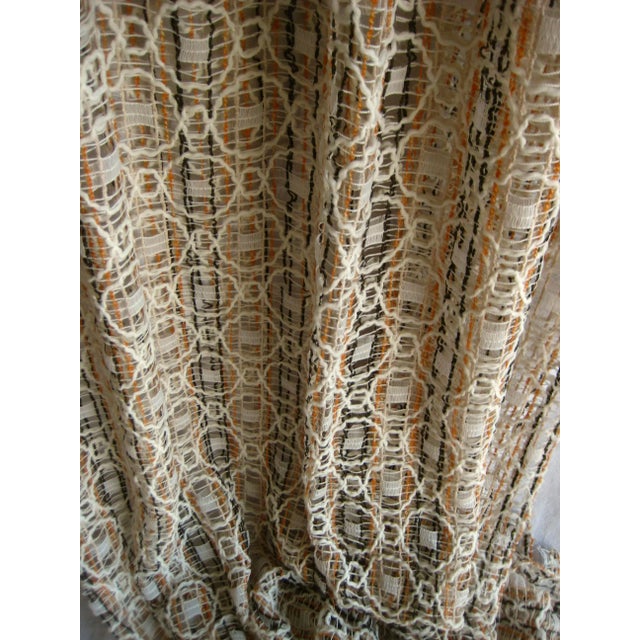 1970s Jack Lenor Larsen Style Mid Century Pair of Sheer Curtains For Sale - Image 5 of 11