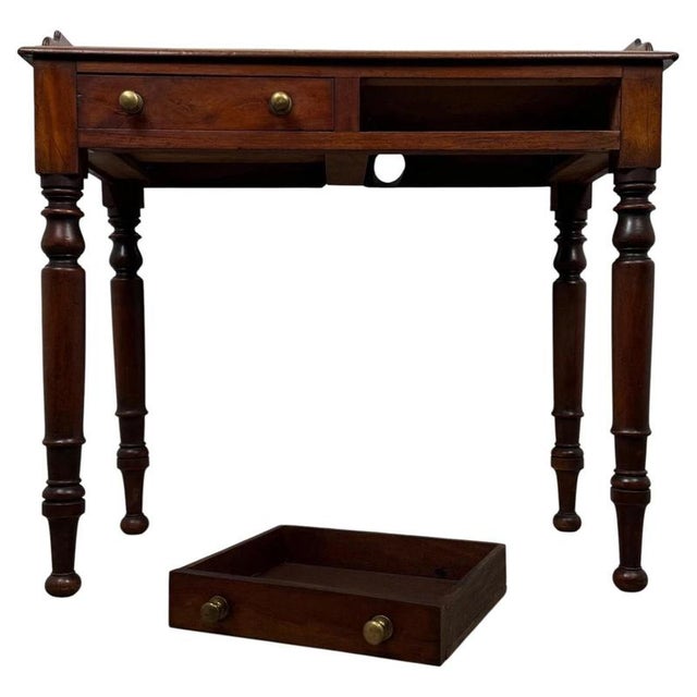 Antique 19th Century Victorian Mahogany Writing Table For Sale - Image 4 of 12