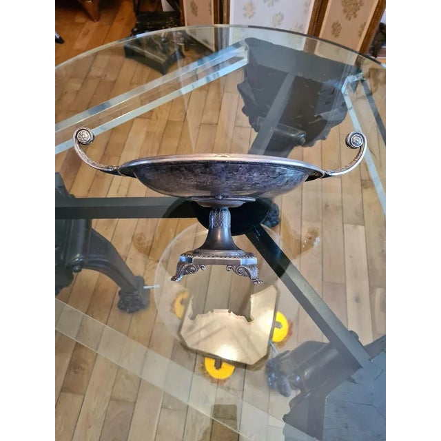 Antique Silver-Plated Metal & Biscuit Porcelain Tazza Dish from WMF For Sale - Image 6 of 17