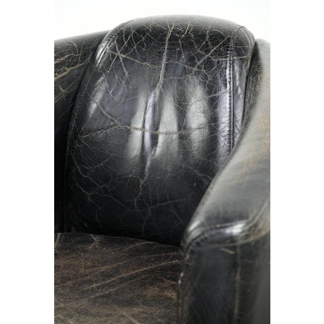 Vintage Club Chair in Cowhide Leather For Sale - Image 12 of 13