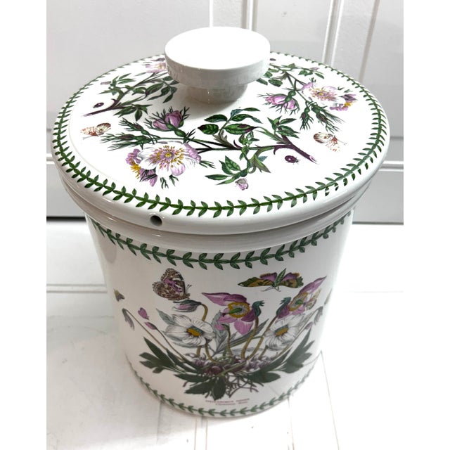 Vintage Portmeirion Botanical Garden Ceramic Canister Bread Crock 14” tall Store your kitchen essentials in style with...