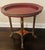 Vintage Sarreid Neoclassical Style Red Porcelain and Brass Tray Table For Sale - Image 9 of 12