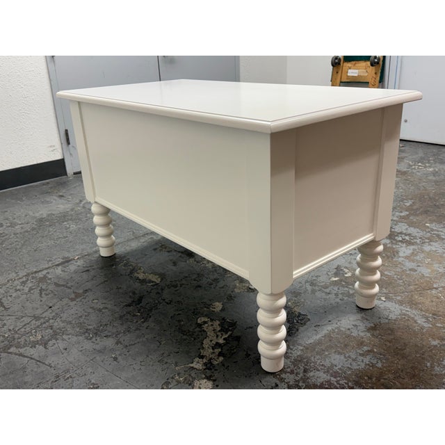 Wood The Beautiful Bed Company Ivy Spindle Desk, Snow For Sale - Image 7 of 12