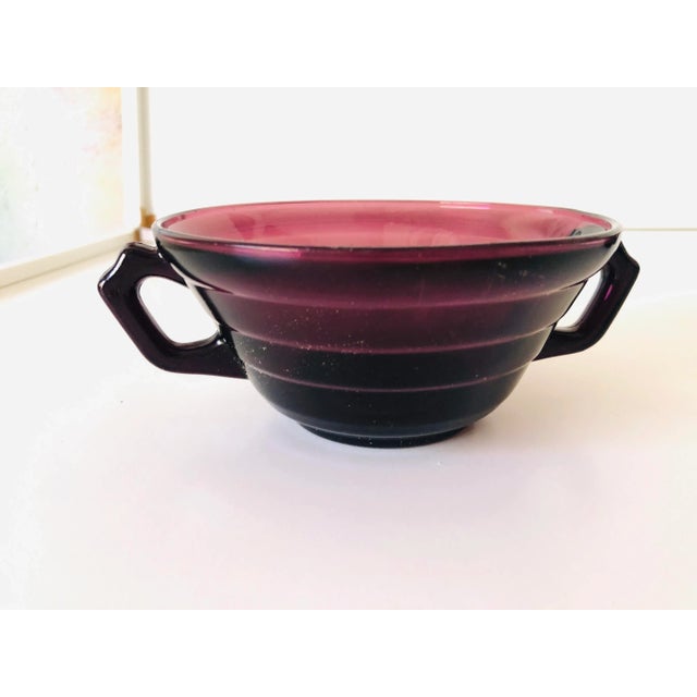 Midcentury Amethyst Glass Bouillabaisse Bowls S/3 For Sale - Image 4 of 7