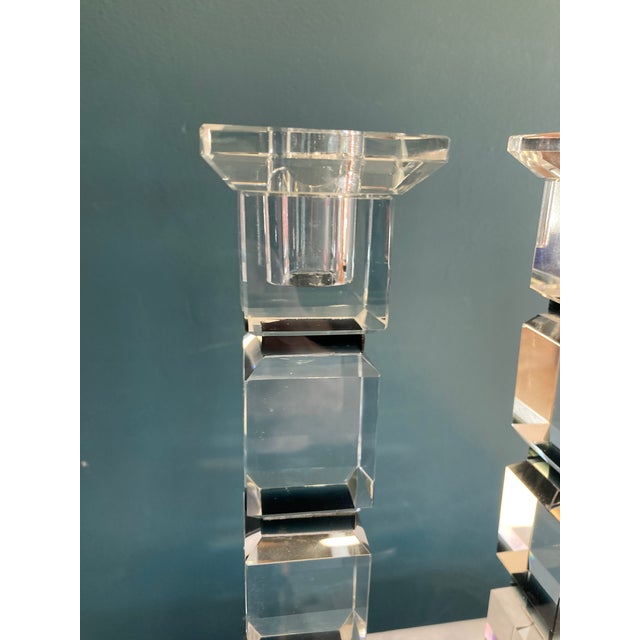 Godinger Godinger Shannon Crystal Candlesticks – Set of 2 For Sale - Image 4 of 8