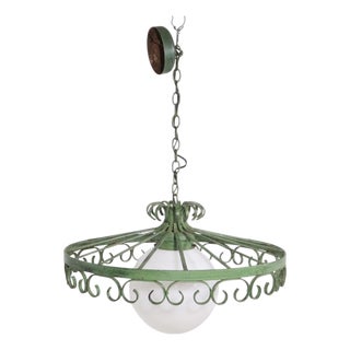 1970s Brutalist Spanish Style Wrought Iron Chandelier After Umanoff For Sale