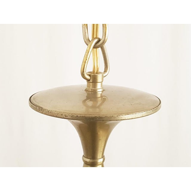 Italian Opaline Glass & Nickel-Plated Metal Pendant Lamp from Reggiani, 1960s For Sale - Image 6 of 11