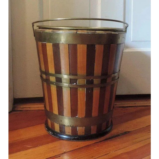 Traditional 19th Century English Regency Peat Bucket with Brass Liner For Sale - Image 3 of 11