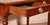 Mahogany Flat Desk with Drawers and Inlays, 19th-Century For Sale - Image 6 of 14