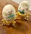 Stone Japanese Hand Painted Collectors Eggs For Sale - Image 7 of 10