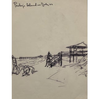 1966 Pawley's Island South Carolina Beach Scene For Sale