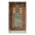 Vintage Turkish Hereke Prayer Rug, Green and Brick Red, Early 1900s, 2' x 3' For Sale