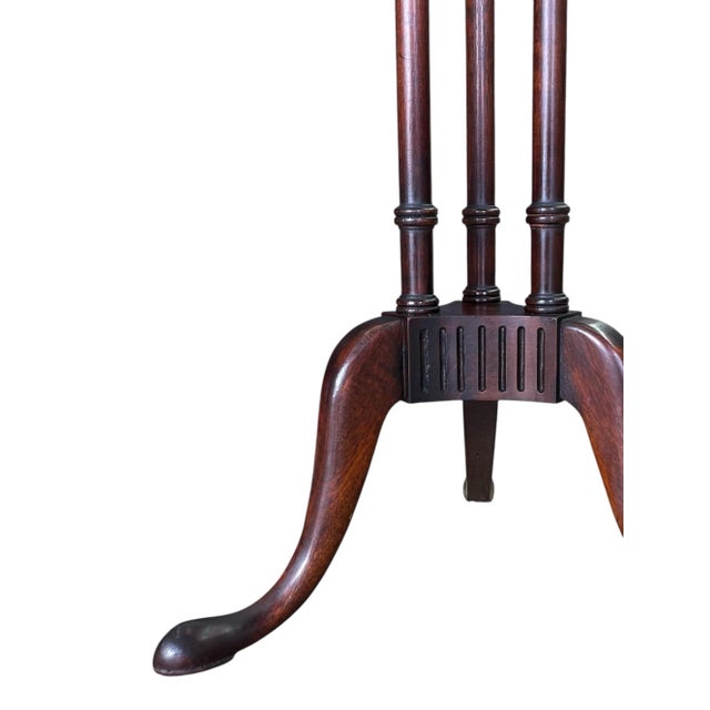 Queen Anne 1940s Regency Style Mahogany Plant Stands - a Pair For Sale - Image 3 of 7