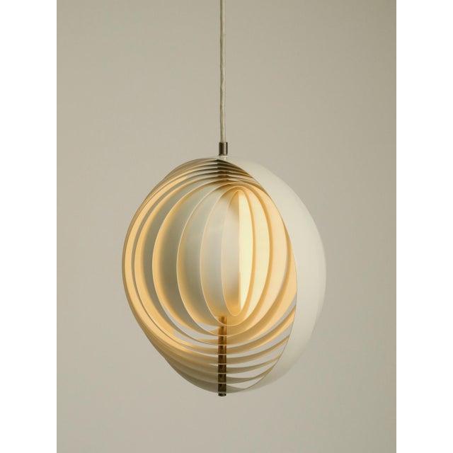 Vintage Space Age Moon Lamp in White Lacquered Aluminum by Verner Panton for Vitra, 2000s For Sale - Image 9 of 18