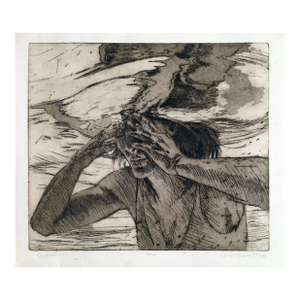 1993 "Separation" Female Figure Underwater Etching by Carol Bennett