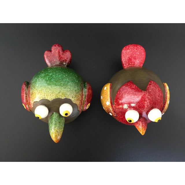 Ceramic Vintage Studio Art Pottery Whimsical Lovebirds Sculpture - a Pair For Sale - Image 7 of 12