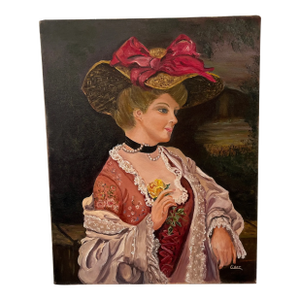 Late 20th Century Study Painting of the Promised Rose by Francois Martin-Kavel