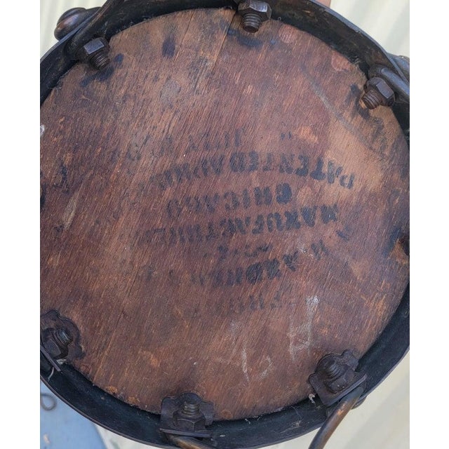 Brown 19Thc Ice Cream Parlor Chairs -Children's Dated 1889 For Sale - Image 8 of 9