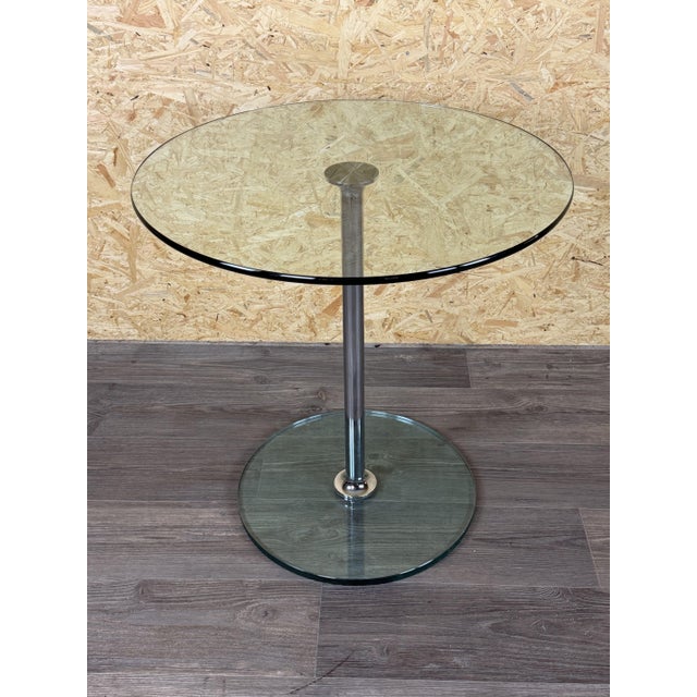 1970s/80s Coffee Table/Side Table in Chrome and Glass, Space Age Design Item: Coffee Table Manufacturer: Unknown...