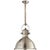Country Industrial Large Pendant in Antique Nickel with Antique Nickel Shade Designer: Chapman & Myers Min. Custom Height:...