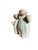 Offering an adorable vintage Japanese stoneware figurine of a peasant couple arm in arm holding pots which functions as a...