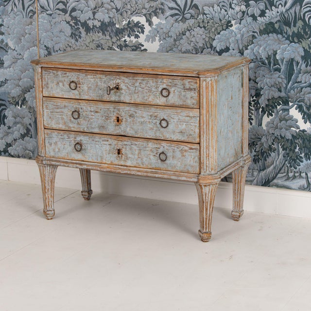 18th C. Swedish Gustavian Commode in Original Paint, Georg Haupt, Attributed For Sale - Image 13 of 18