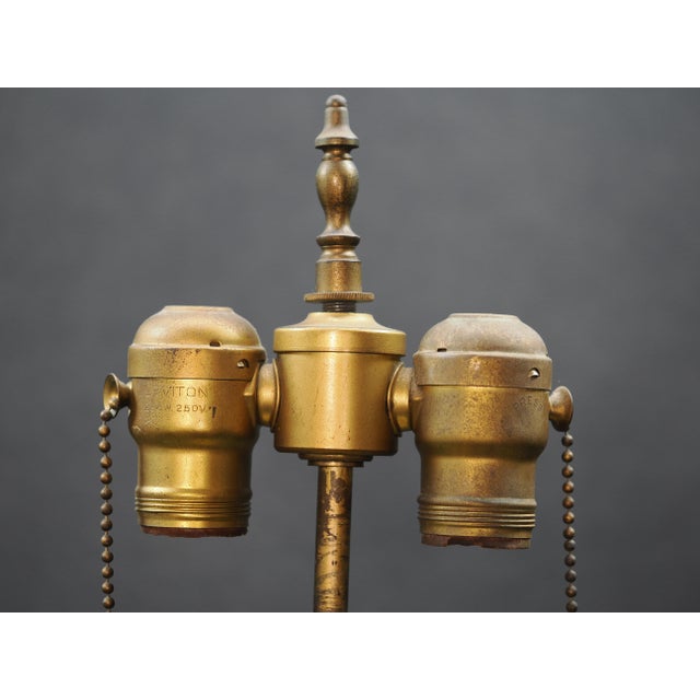 1930s Art Deco Signed Olive Kooken Figural Nude Women Bronze Over Plaster Table Lamp For Sale - Image 15 of 17
