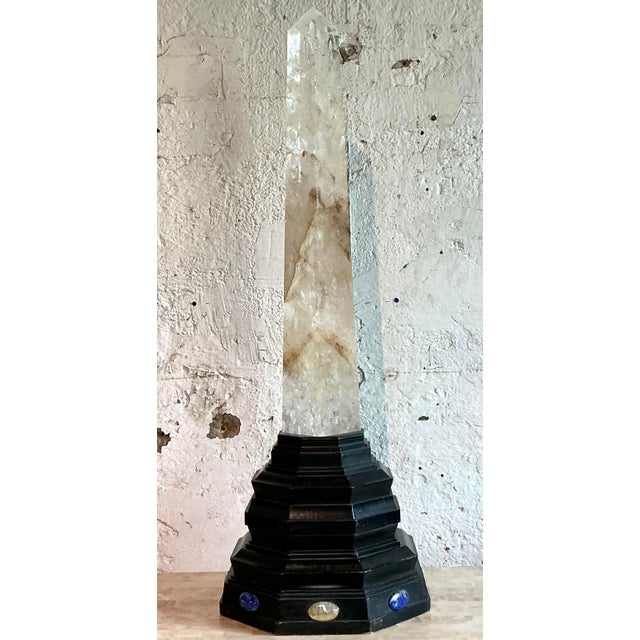 A truly monumental and dramatic statement piece, this vintage obelisk is a tour de force of natural beauty and...